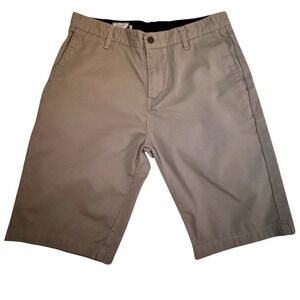 Volcom Men's Khaki Chino Shorts Size 31 Pockets Beach Preppy EUC